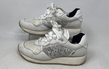 Load image into Gallery viewer, P448 Womens White Leather Low Top Lace-Up Sneaker Shoes Size 39 Made In Italy
