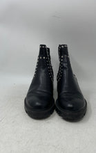 Load image into Gallery viewer, Zara Womens Black Leather Studded Chunky Heel Ankle Chelsea Boots Size EUR 37
