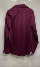 Load image into Gallery viewer, Michael Kors Mens Wine Airsoft Stretch Slim Fit Dress Shirt Size L 16.5
