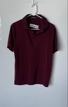 Load image into Gallery viewer, Express Mens Burgundy Short Sleeve Collared Polo Shirt Size Medium
