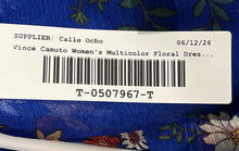 Load image into Gallery viewer, Vince Camuto Womens Multicolor Floral Long Sleeve Collared Shirt Dress Size M
