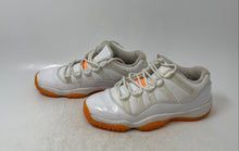 Load image into Gallery viewer, Nike Kids Air Jordan 11 Retro Low White Orange Lace-Up Sneaker Shoes Size 5Y
