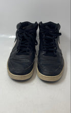 Load image into Gallery viewer, Nike Mens Court Vision Mid Black White Leather Lace-Up Basketball Shoes Size 12
