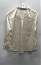 Load image into Gallery viewer, Banana Republic Womens Off White Satin Classic Fit Button-Up Shirt Size PS
