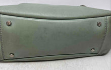 Load image into Gallery viewer, Donna Karan Womens Green Leather Bottom Studs Travel Shoulder Handbag
