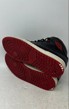 Load image into Gallery viewer, Nike Mens Air Jordan 1 Mid 554724-028 Black Red Lace-Up Sneaker Shoes Size 9
