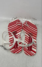 Load image into Gallery viewer, Katy Perry Womens The Geli White Red Christmas Flat Ankle Strap Sandals Size 7
