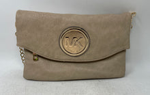 Load image into Gallery viewer, Michael Kors Womens Beige Outer Pockets Shoulder Crossbody Handbag
