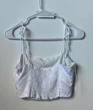 Load image into Gallery viewer, Zara Womens White Sleeveless Tie Strap Cropped Blouse Top Size Large
