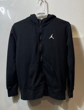 Load image into Gallery viewer, Jordan Boys Jumpman Black White Fleece Long Sleeve Full-Zip Hoodie Size Large
