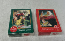 Load image into Gallery viewer, Coca-Cola Christmas Santa Claus Playing Cards Complete Two Decks In Tin Box

