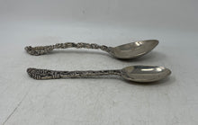 Load image into Gallery viewer, Vintage Set Of 2 Pcs Godinger Silver-Tone Grape Vine Pattern Serving Spoons
