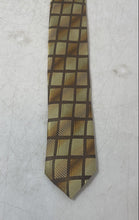 Load image into Gallery viewer, Krimson By Kwame Mens Brown Geometric Print Silk Adjustable Designer Tie w/ Tags
