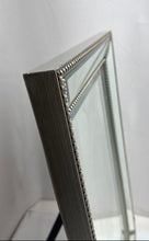 Load image into Gallery viewer, Silver-Tone Engraved Border Home Decorative 30x20 Wall Hanging Mirror
