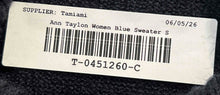 Load image into Gallery viewer, Ann Taylor Womens Blue Long Sleeve Cowl Neck Pullover Sweater S With Tag
