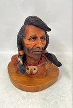 Load image into Gallery viewer, Native Americans Limited Edition Painted Horse Bust Sculpture By Neil J. Rose
