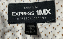 Load image into Gallery viewer, Express Mens 1MX Multicolor Printed Extra Slim Long Sleeve Dress Shirt Size S
