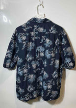 Load image into Gallery viewer, Original Penguin Mens Blue Palm Tree Print Short Sleeve Button-Up Shirt Size XL

