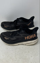 Load image into Gallery viewer, Hoka One One Womens Clifton 9 1127896 BRGL Black Lace-Up Sneaker Shoes Size 9 B
