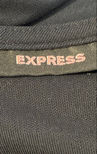 Load image into Gallery viewer, Express Womens Black Ruched 3/4 Sleeve V-Neck Regular Fit Wrap Dress No Size
