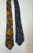 Load image into Gallery viewer, Set Of Two Pcs Ungaro Mens Multicolor Printed Silk Adjustable Designer Tie
