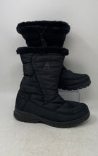 Load image into Gallery viewer, Kamik Womens Black Waterproof Faux Fur Trim Side Zip Snow Boots Size 10
