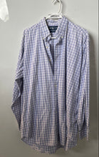 Load image into Gallery viewer, Ralph Lauren Mens Purple White Plaid Blake Long Sleeve Button-Up Shirt Size L
