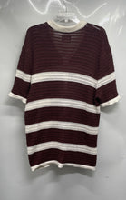 Load image into Gallery viewer, Abercrombie &amp; Fitch Mens Brown Off White Short Sleeve Cardigan Sweater Size XL
