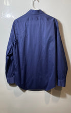 Load image into Gallery viewer, Calvin Klein Mens Blue Long Sleeve Non-Iron Slim Fit Dress Shirt Size 16 32/33
