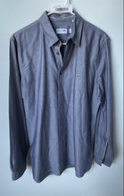 Load image into Gallery viewer, Lacoste Mens Gray Cotton Long Sleeve Collared Slim Fit Button-Up Shirt Size L
