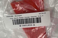 Load image into Gallery viewer, Authentic Tory Burch Womens Orange Knitted Long Sleeve Pullover Sweater Size S
