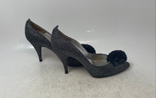 Load image into Gallery viewer, Beverly Feldman Womens Black Glitter Slip-On Pump Heels Size 7.5M
