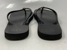 Load image into Gallery viewer, Authentic Tory Burch Womens Black Double-T Logo Slip-On Flip Flop Sandals Sz 6/7

