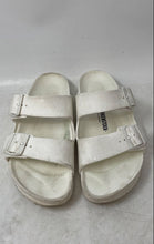 Load image into Gallery viewer, Birkenstock Unisex Arizona EVA White Double Strap Slide Sandals Size M 7 W 9
