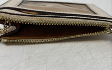 Load image into Gallery viewer, Coach Womens Beige Leather Credit Card Slots Zipper Id Case Wallet
