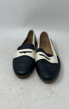 Load image into Gallery viewer, Lauren Ralph Lauren Womens Adison Blue White Slip-On Loafer Flats Size 7 B
