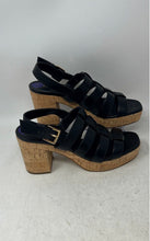 Load image into Gallery viewer, Michael Kors Womens Black Leather Block Heel Platform Strappy Sandals Size 8.5M
