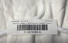 Load image into Gallery viewer, Nautica Womens White Black Striped Cotton Long Sleeve Pullover Sweater Size S
