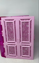 Load image into Gallery viewer, Mattle Pink Glitter Portable Barbie Dream Closet With Clothes &amp; Accessories
