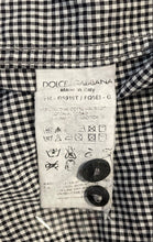 Load image into Gallery viewer, Authentic Dolce &amp; Gabbana Mens Black White Gingham Cotton Dress Shirt Size 16/41
