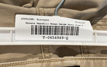 Load image into Gallery viewer, Banana Republic Womens Beige Patch Pockets Ankle Zip Authentic Chino Pants Sz 0

