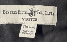 Load image into Gallery viewer, Beverly Hills Polo Club Mens Black Long Sleeve Dress Shirt Size S 14 - 14 1/2
