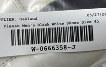 Load image into Gallery viewer, Fiesso Mens Black White Leather Slip-On Loafer Shoes Size EUR 45
