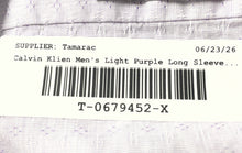 Load image into Gallery viewer, Calvin Klein Mens Light Purple Cotton Slim Fit Long Sleeve Dress Shirt Size M
