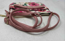 Load image into Gallery viewer, Juicy Couture Womens White Pink Floral Print Adjustable Strap Crossbody Purse
