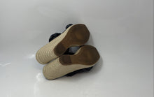 Load image into Gallery viewer, Steve Madden Womens Black Open Toe Slip-On Wedge Espadrille Sandals Size 6
