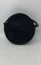 Load image into Gallery viewer, Tommy Hilfiger Womens Black Monogram Adjustable Strap Inner Pocket Crossbody Bag
