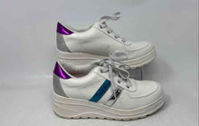 Load image into Gallery viewer, Steve Madden Womens Jlala White Purple Silver Sneakers Shoes Size 6
