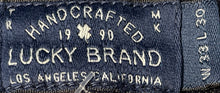 Load image into Gallery viewer, Lucky Brand Mens Navy Blue Dark Wash Denim Straight Leg Jeans Size 33x30
