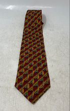 Load image into Gallery viewer, Ermenegildo Zegna Mens Multicolor Geometric Silk Keeper Loop Pointed Tie
